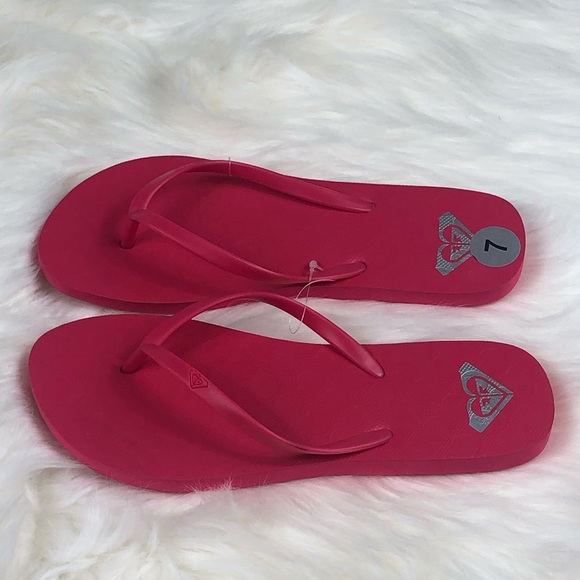 New Roxy Pink Flip Flops - Picture 3 of 5